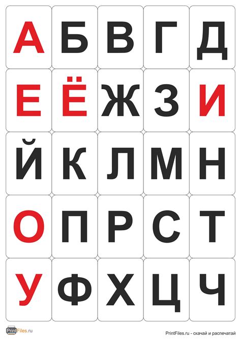 Алфавит русский для распечатки