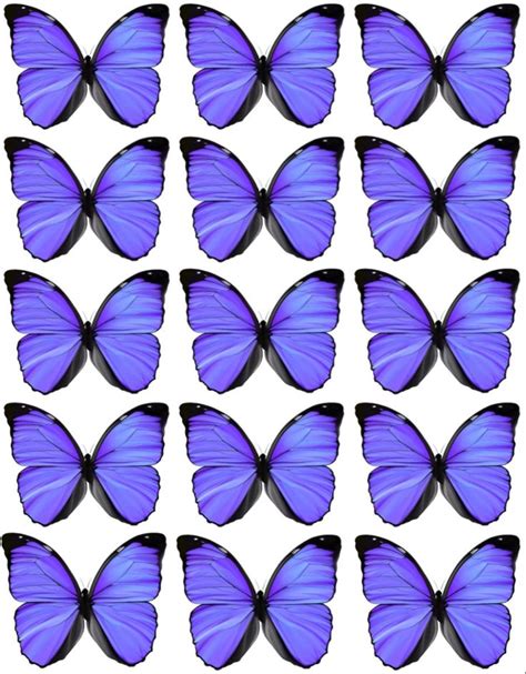 Бабочки для букета распечатать голубые