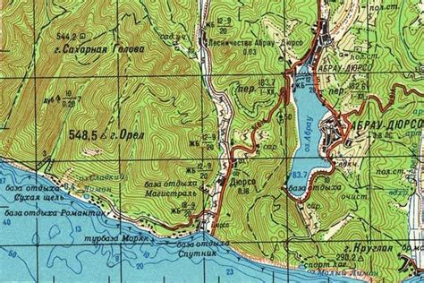 Карта абрау дюрсо