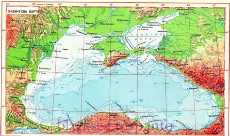 Карта южного побережья черного моря