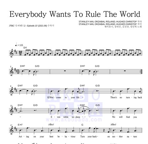 Песня everybody wants to rule the world