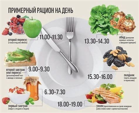 Расписание еды для похудения