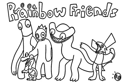 Rainbow friends раскраска