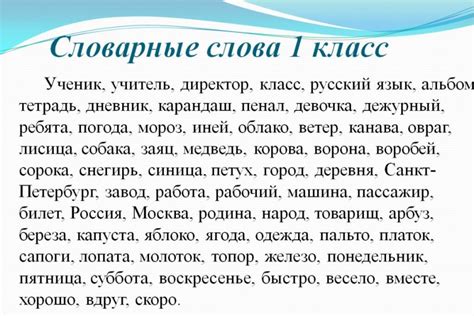 Словарные слова 7 класс русский язык